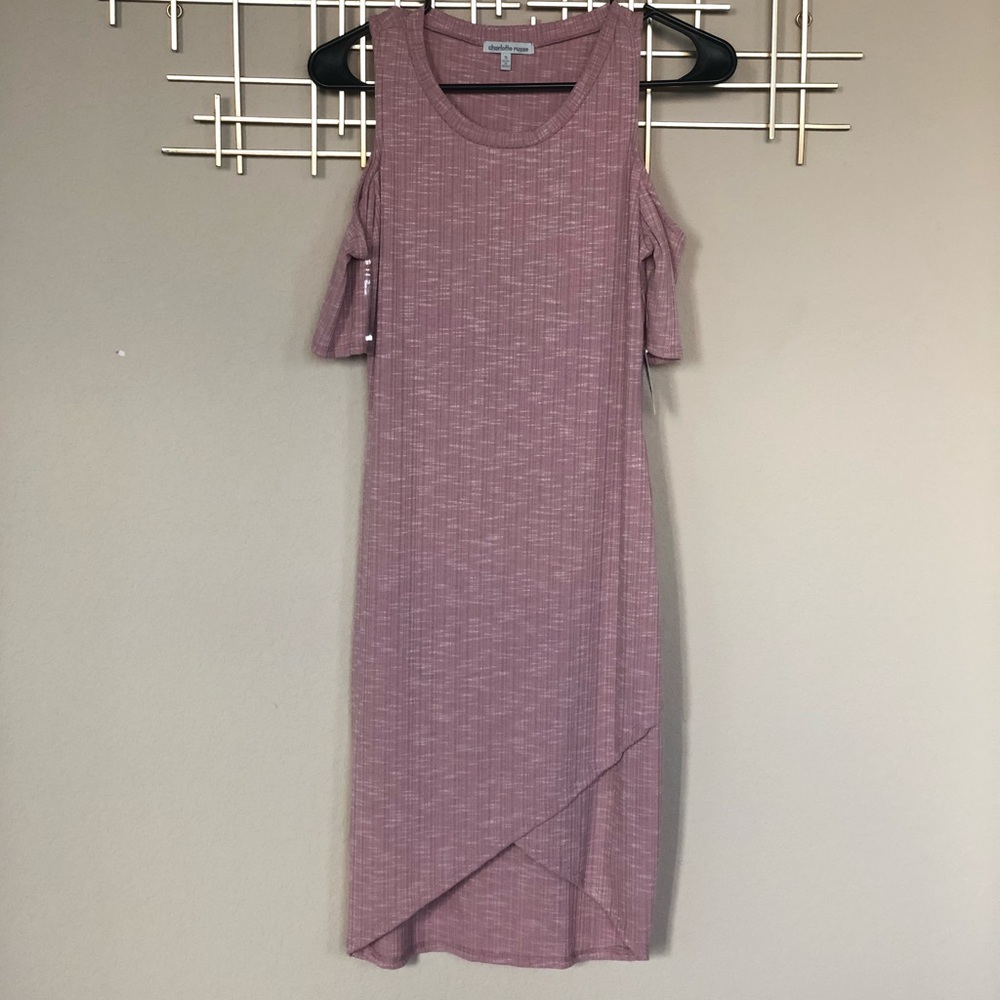 NWT Mauve Open Shoulder Dress - Picture 2 of 2